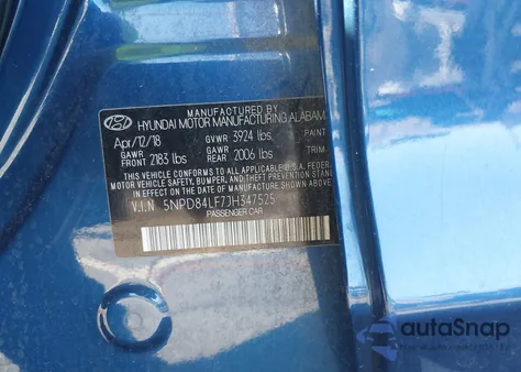 2018 Hyundai Elantra Sel from USA, damaged, VIN 5NPD84LF7JH347525